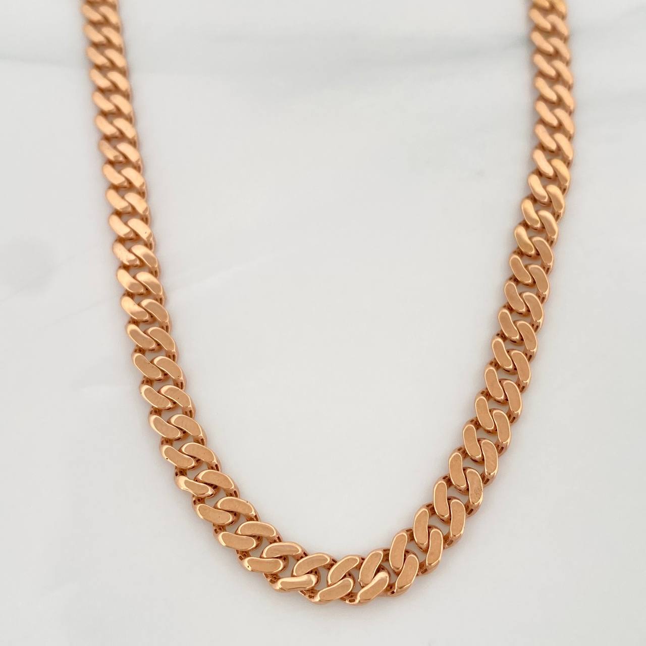 Cadena Cubana Infinito 19.05g / 60cm / 4.88mm Oro Rosa 18K