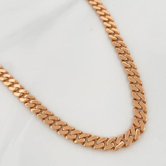 Cadena Cubana Infinito 19.05g / 60cm / 4.88mm Oro Rosa 18K