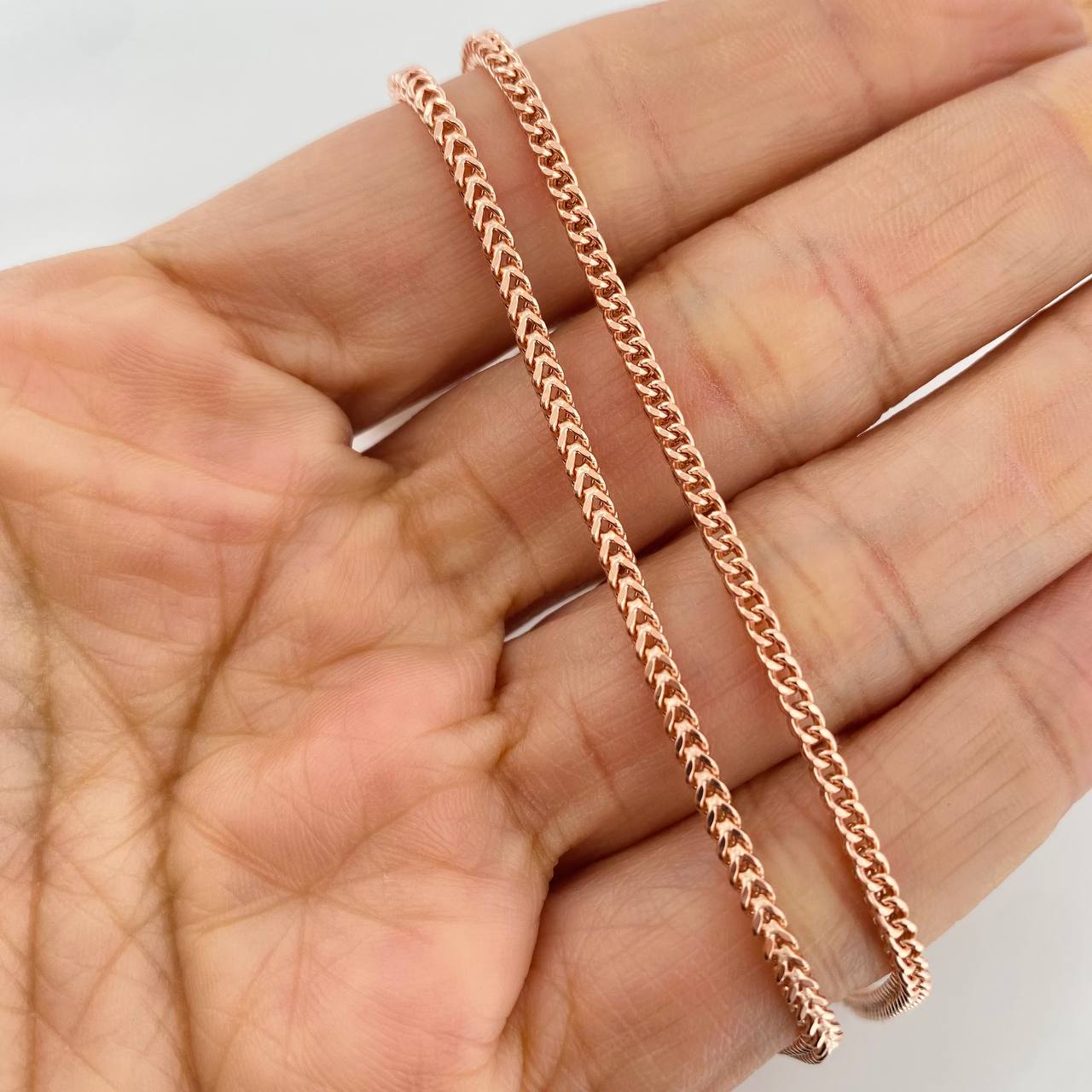Cadena Franco 9g / 60cm / 2.27mm Oro Rosa 18K