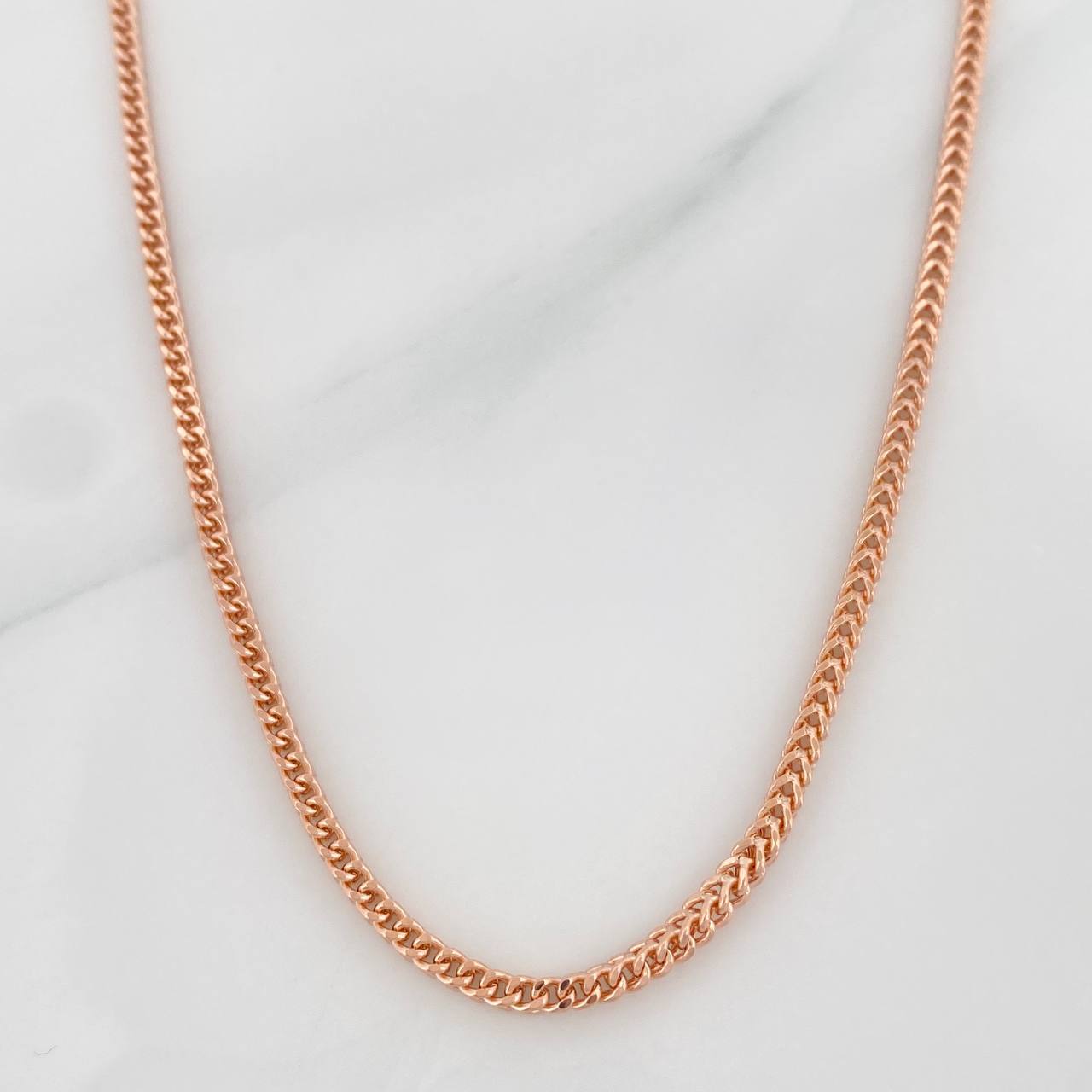 Cadena Franco 9g / 60cm / 2.27mm Oro Rosa 18K