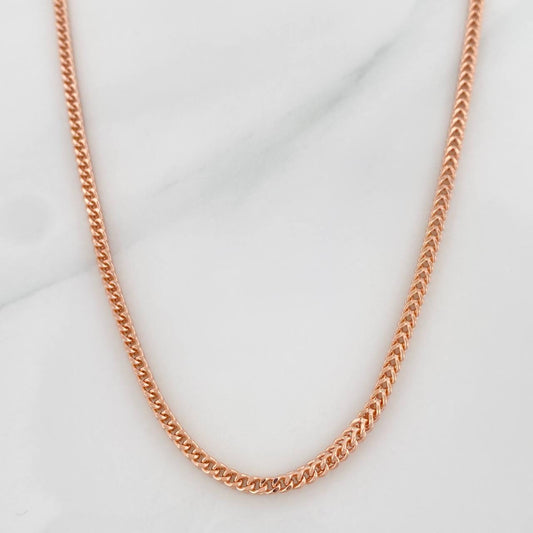 Cadena Franco 8.9g / 60cm / 2.27mm Oro Rosa 18K