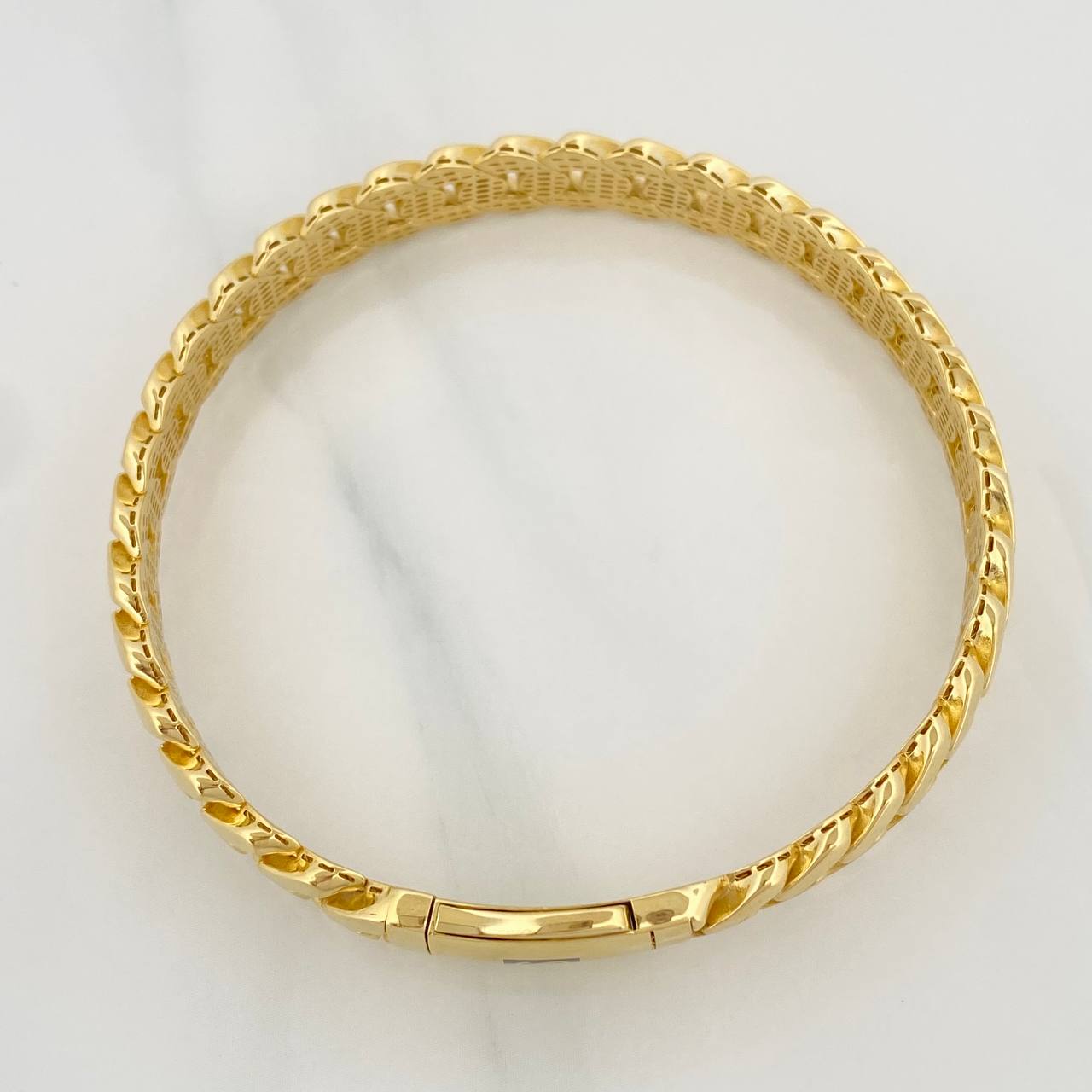 Pulso Cubano Infinito 15g / 19cm / 7.96mm Oro Amarillo 18K