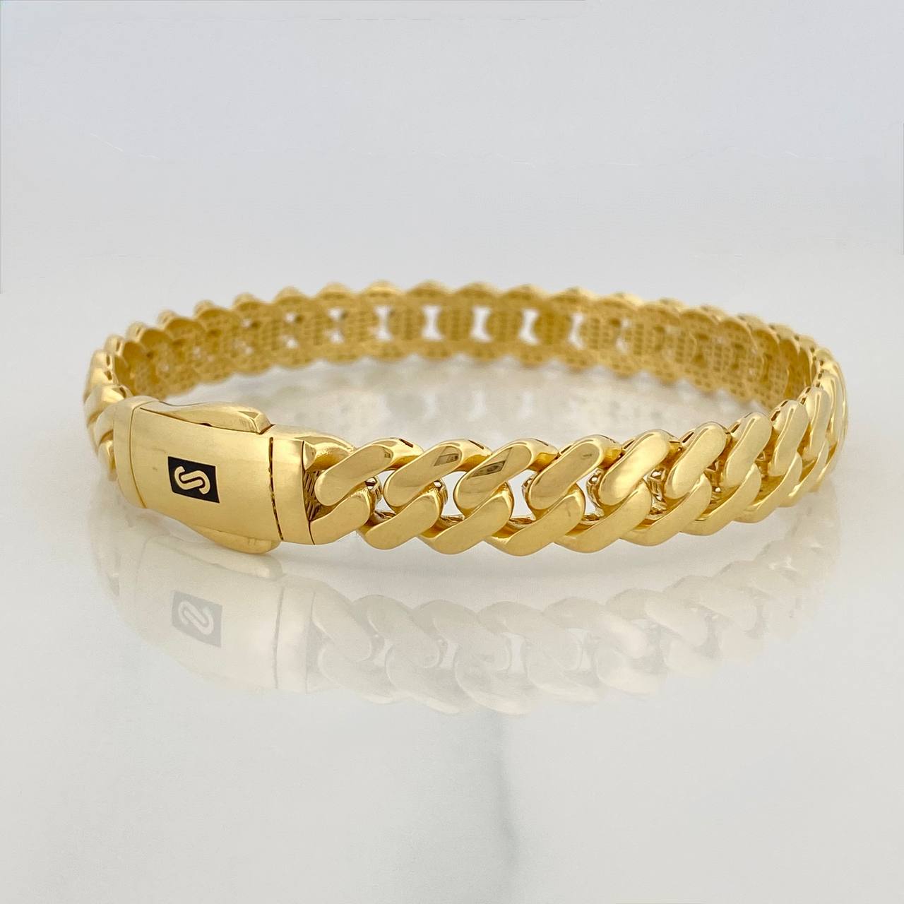 Pulso Cubano Infinito 15g / 19cm / 7.96mm Oro Amarillo 18K