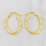 Candongas Mary Ovaladas 1.35g / 2cm Oro Amarillo 18K