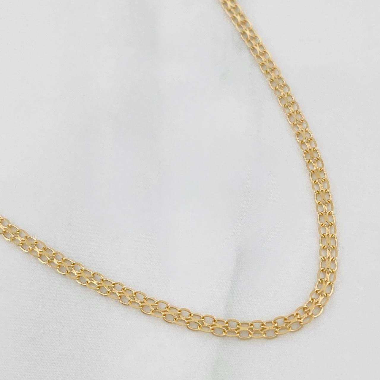 Cadena Chino 2.3g / 50cm / 1.86mm Oro Amarillo 18K
