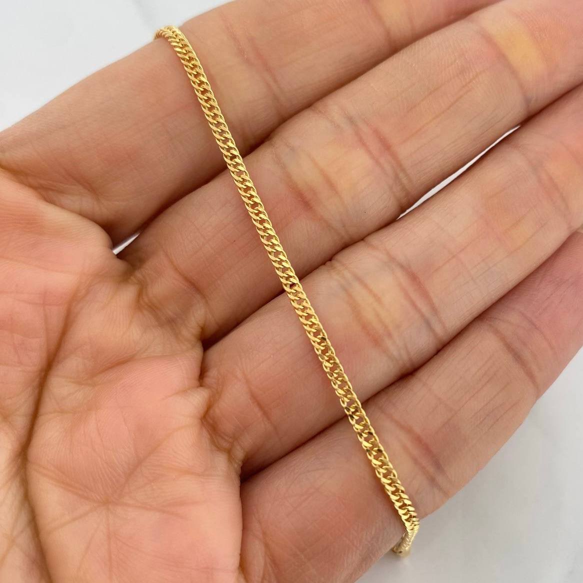 Pulso Cubano 1.4g / 20cm / 1.95mm Oro Amarillo 18K