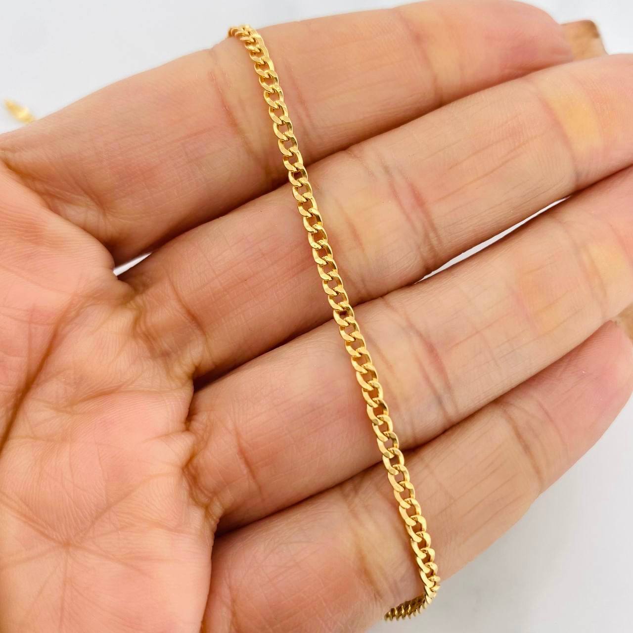 Pulso Cubano 1.4g / 20cm / 2.47mm Oro Amarillo 18K