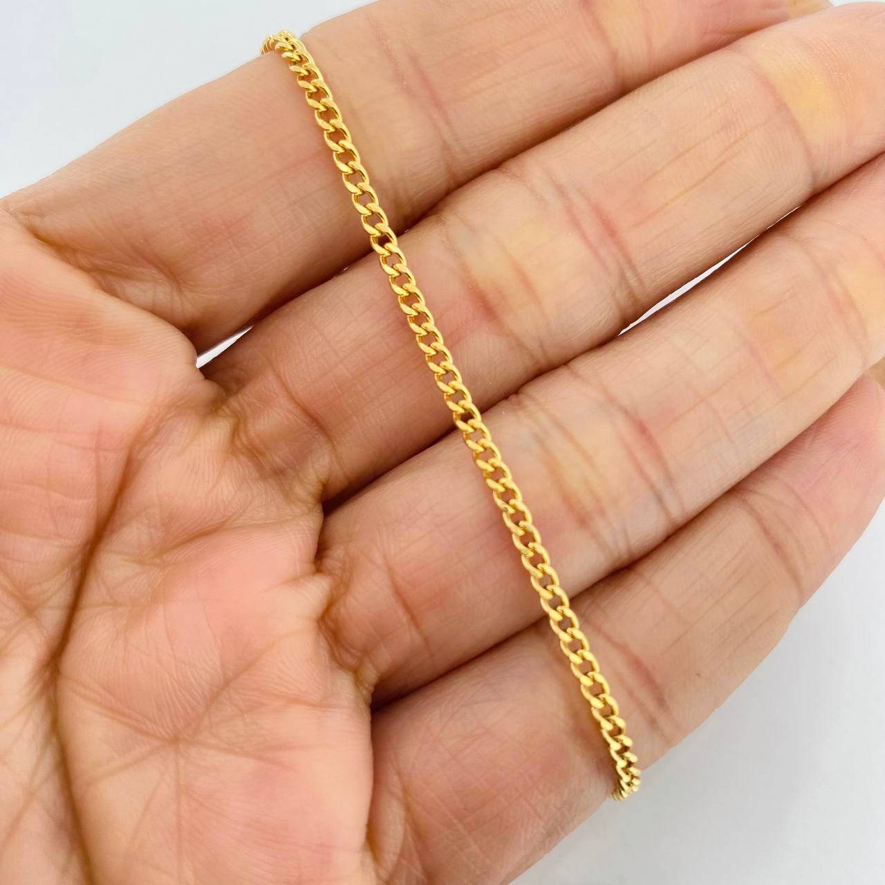 Pulso Cubano 1.5g / 20cm / 2.06mm Oro Amarillo 18K