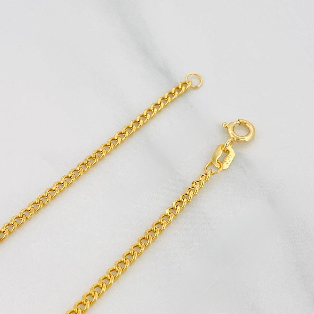 Pulso Cubano 1.5g / 20cm / 2.06mm Oro Amarillo 18K