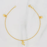 Tobillera Rolo Figuras 3.1g / 24cm / 1.82mm Oro Amarillo 18K