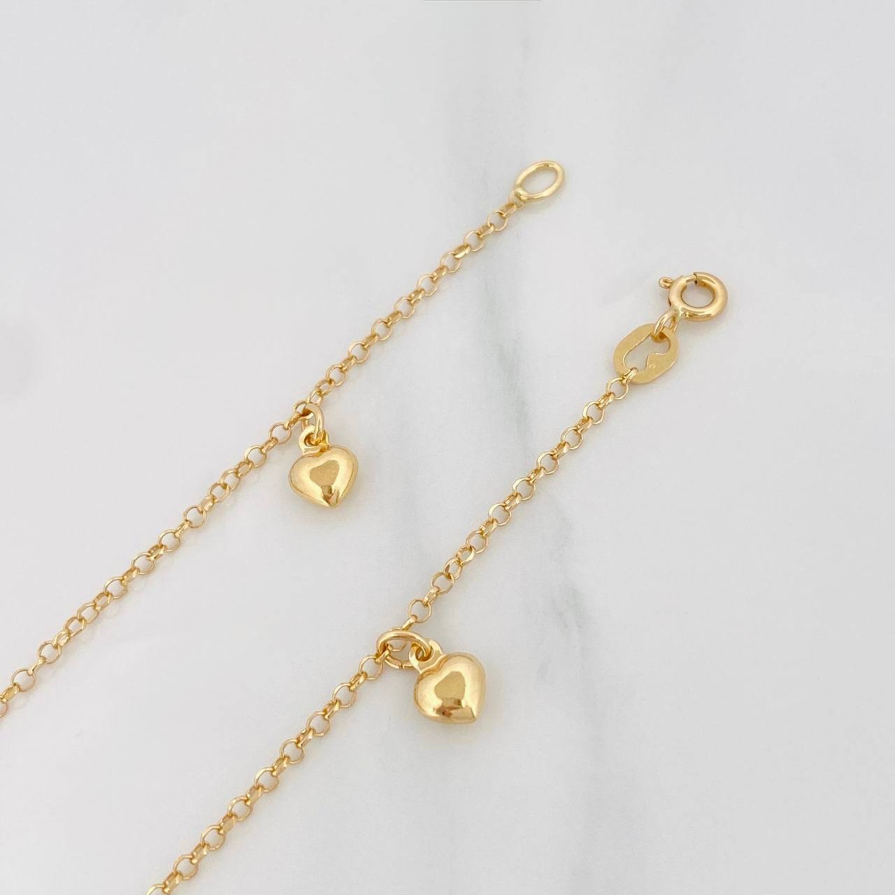 Tobillera Rolo Figuras 3.1g / 24cm / 1.82mm Oro Amarillo 18K