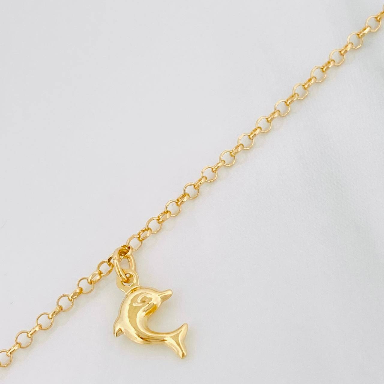 Tobillera Rolo Figuras 3.1g / 24cm / 1.82mm Oro Amarillo 18K