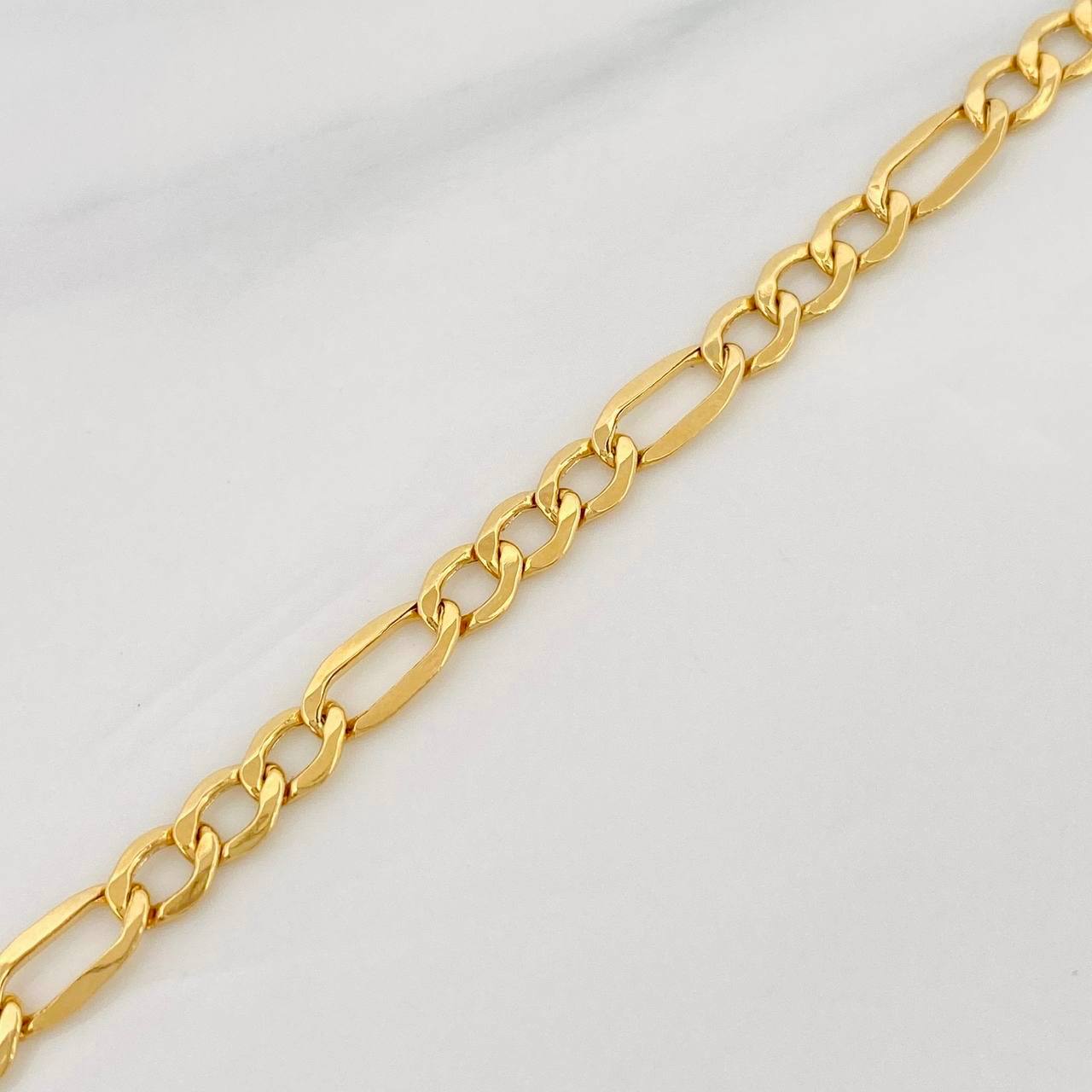 Pulso Figaro 2.8g / 18cm / 4.5mm Oro Amarillo 18K