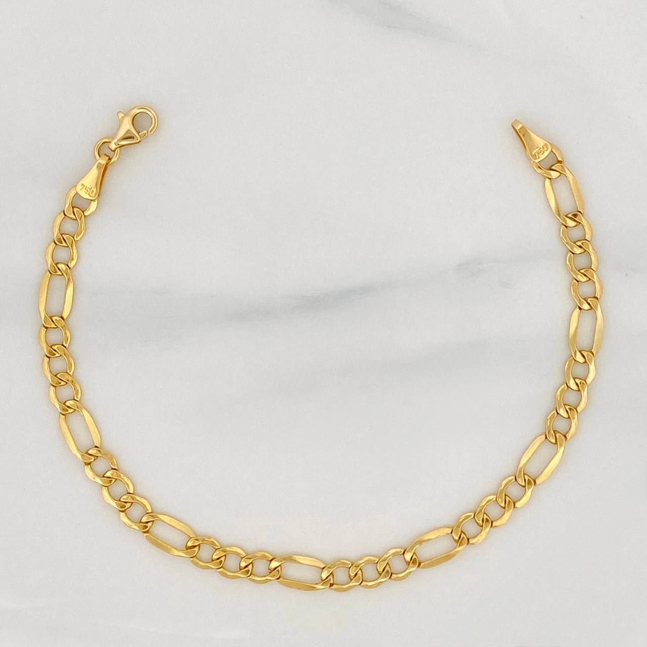 Pulso Figaro 2.8g / 18cm / 4.5mm Oro Amarillo 18K
