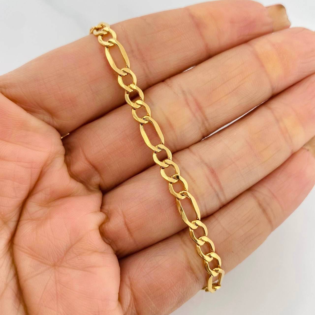 Pulso Figaro 2.8g / 18cm / 4.5mm Oro Amarillo 18K