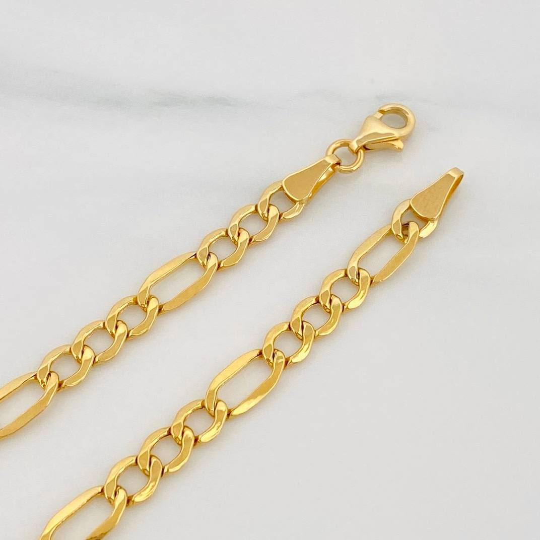 Pulso Figaro 2.8g / 18cm / 4.5mm Oro Amarillo 18K