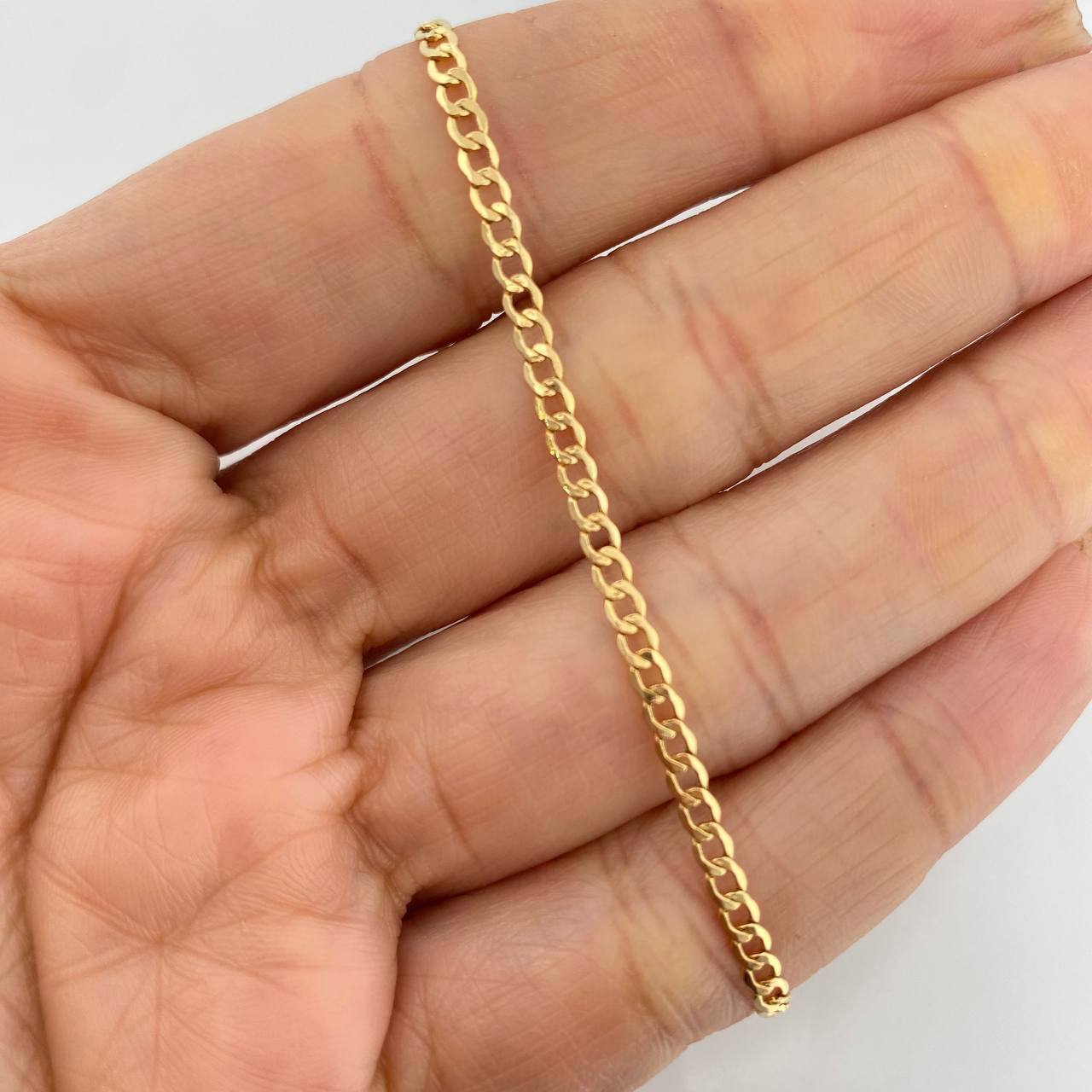 Pulso Cubano 1.45g / 20cm / 2.15mm Oro Amarillo 18K