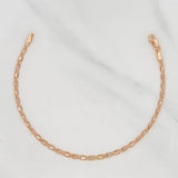 Pulso Escalera Plana 1.7g / 19cm / 2.6mm Dos Oros Blanco Rosa 18K