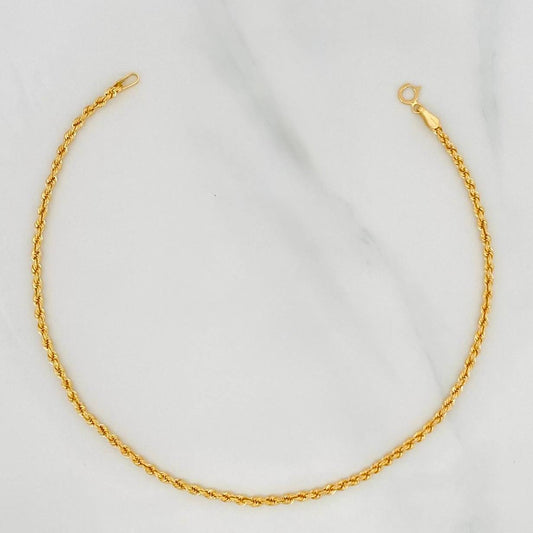 Tobillera Lazo 1.5g / 24cm / 2.03mm Oro Amarillo 18K