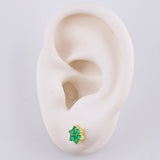 Topos Floreados Esmeraldas 51Pts 1.5 g / 7.5 mm Oro Amarillo 18K