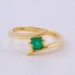 Anillo Olas Fluctuantes Esmeralda 25Pts 3 g / T6 3/4 Oro Amarillo 18K