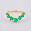 Anillo Corona Esmeraldas 93Pts 2.3 g / T9 Oro Amarillo 18K