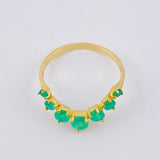 Anillo Corona Esmeraldas 93Pts 2.3 g / T9 Oro Amarillo 18K