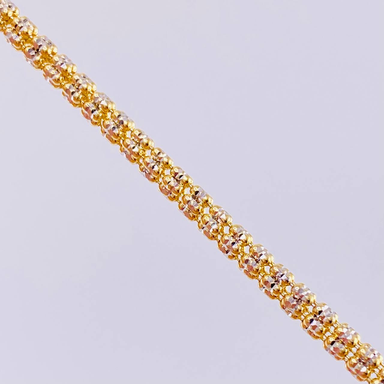 Cadena Ice 19.05 g / 60.2 cm / 3.1 mm Dos Oros Amarillo Blanco 18K