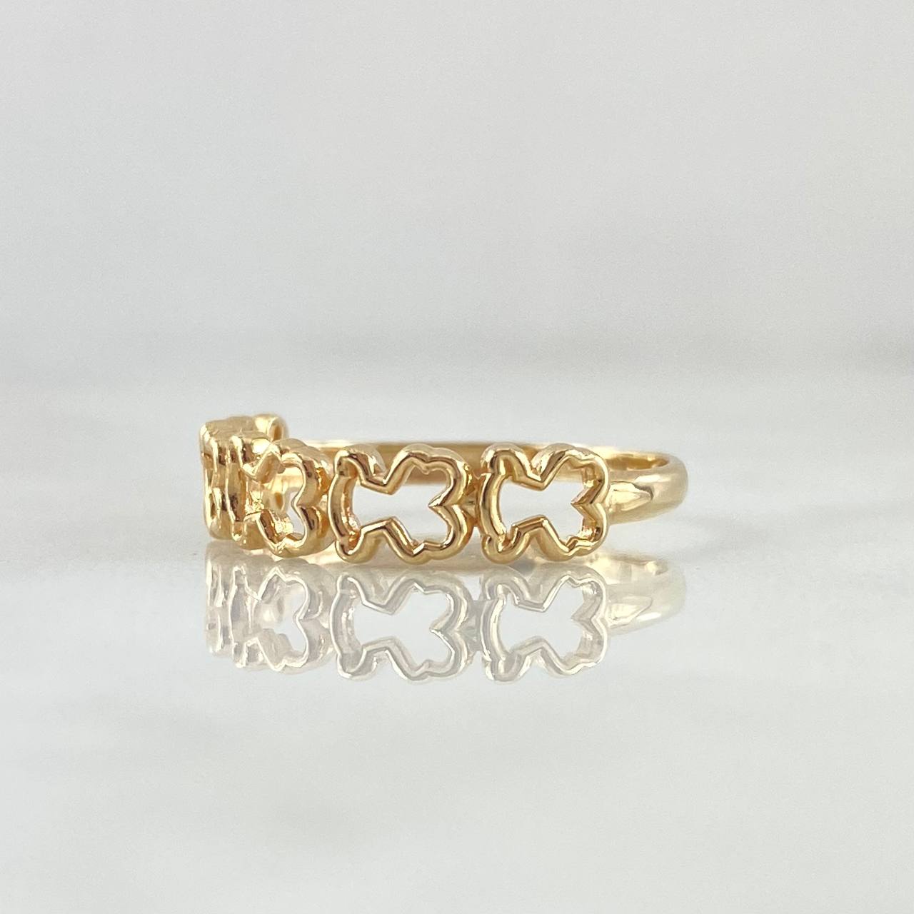 Anillo Osos TS Silueta 1.55gr / T7 / Liso Oro Amarillo 18K ©