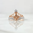 Anillo Corona Virgen Milagrosa 2.25gr / T6 1/4 / Circones Blancos Oro Rosa 18K ©