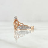 Anillo Corona Virgen Milagrosa 2.25gr / T6 1/4 / Circones Blancos Oro Rosa 18K ©