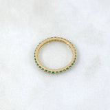 Anillo Churumbela Petit 1.45gr / T6 1/2 / Circones Verdes Oro Amarillo 18K ©