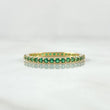 Anillo Churumbela Petit 1.45gr / T6 1/2 / Circones Verdes Oro Amarillo 18K ©