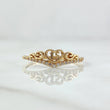 Anillo 15s Corazón en Tiara 1.65gr / T7 1/4 / Circones Blancos Oro Amarillo 18K ©