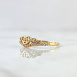 Anillo 15s Corazón en Tiara 1.65gr / T7 1/4 / Circones Blancos Oro Amarillo 18K ©