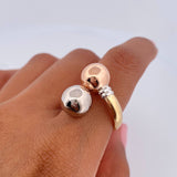 Anillo Tu y Yo 2.85gr / T6 3/4 / Oro 18K &