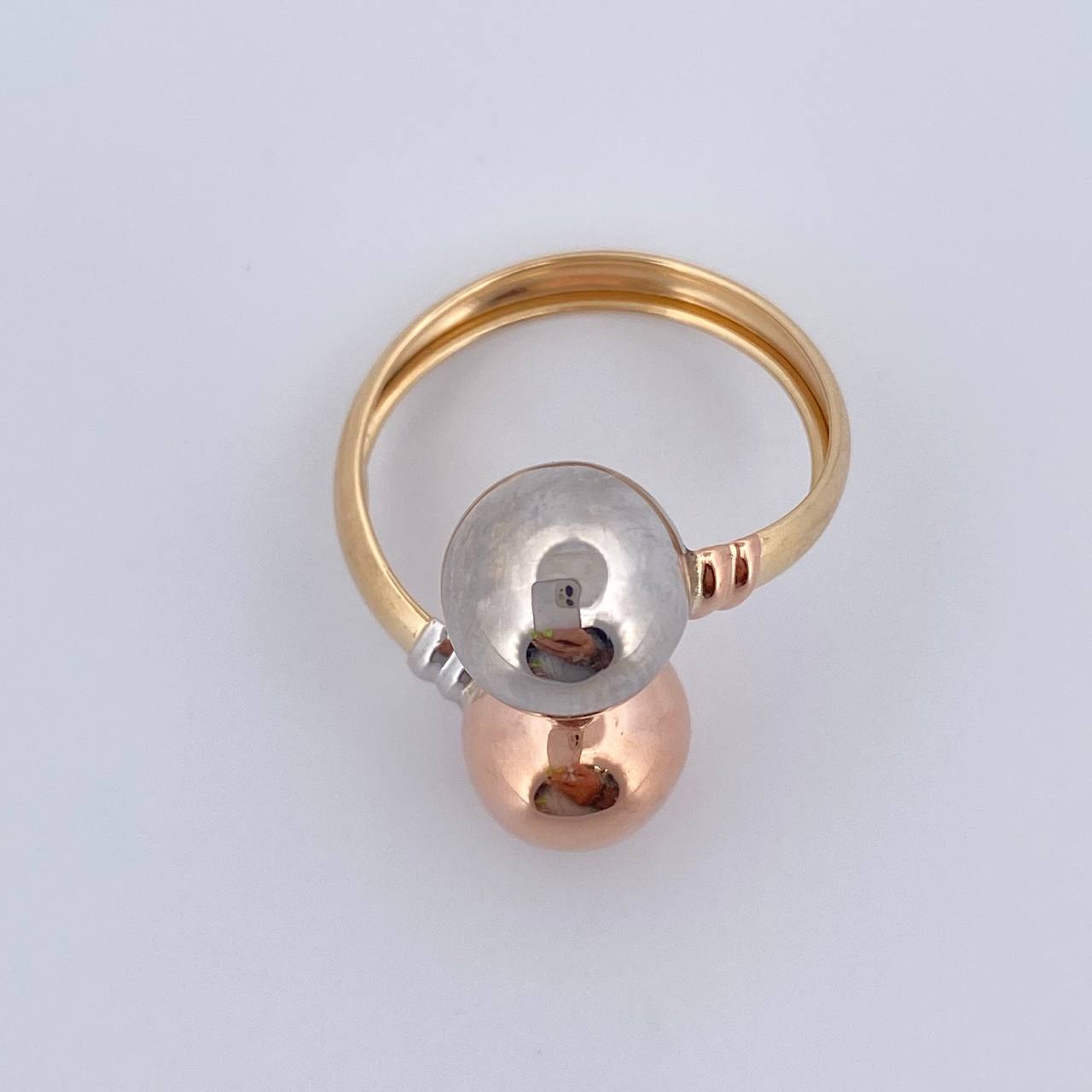 Anillo Tu y Yo 2.6gr / T6 1/2 / Oro 18K &