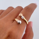 Anillo Tu y Yo 1.4gr / T6 1/2 / Oro 18K &
