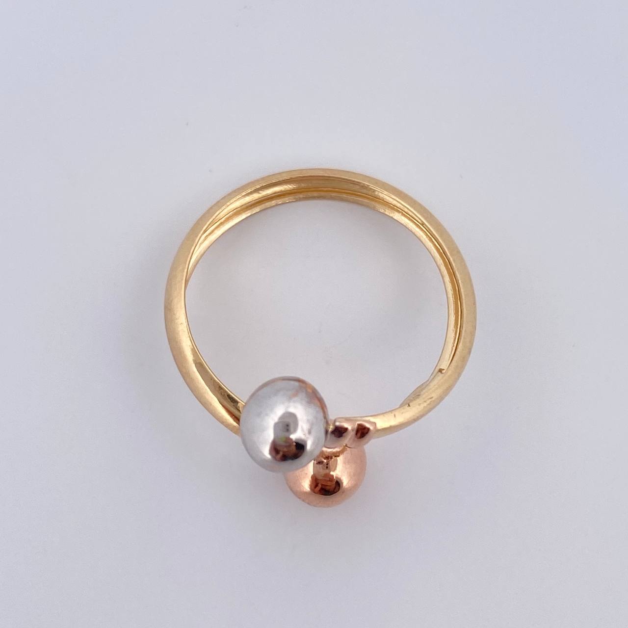 Anillo Tu y Yo 1.4gr / T6 1/2 / Oro 18K &