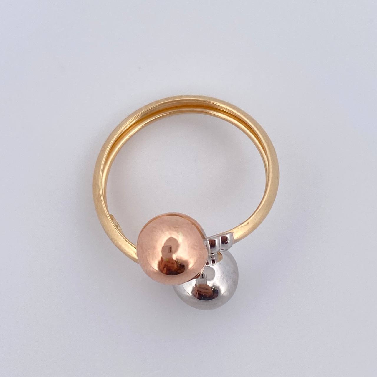 Anillo Tu y Yo 1.95gr / T7 3/4 / Oro 18K &
