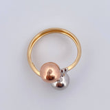 Anillo Tu y Yo 1.95gr / T7 3/4 / Oro 18K &