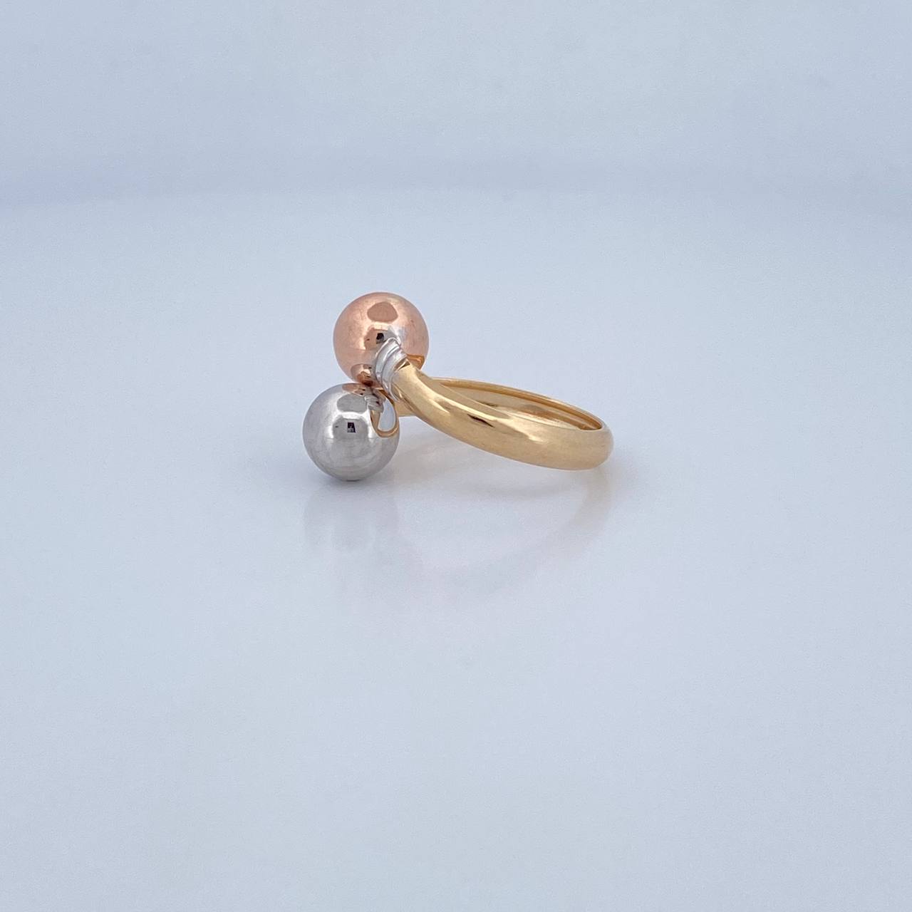 Anillo Tu y Yo 1.95gr / T7 3/4 / Oro 18K &