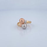Anillo Tu y Yo 1.95gr / T7 3/4 / Oro 18K &