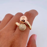 Anillo Tu y Yo 3.15gr / T7 / Oro 18K $