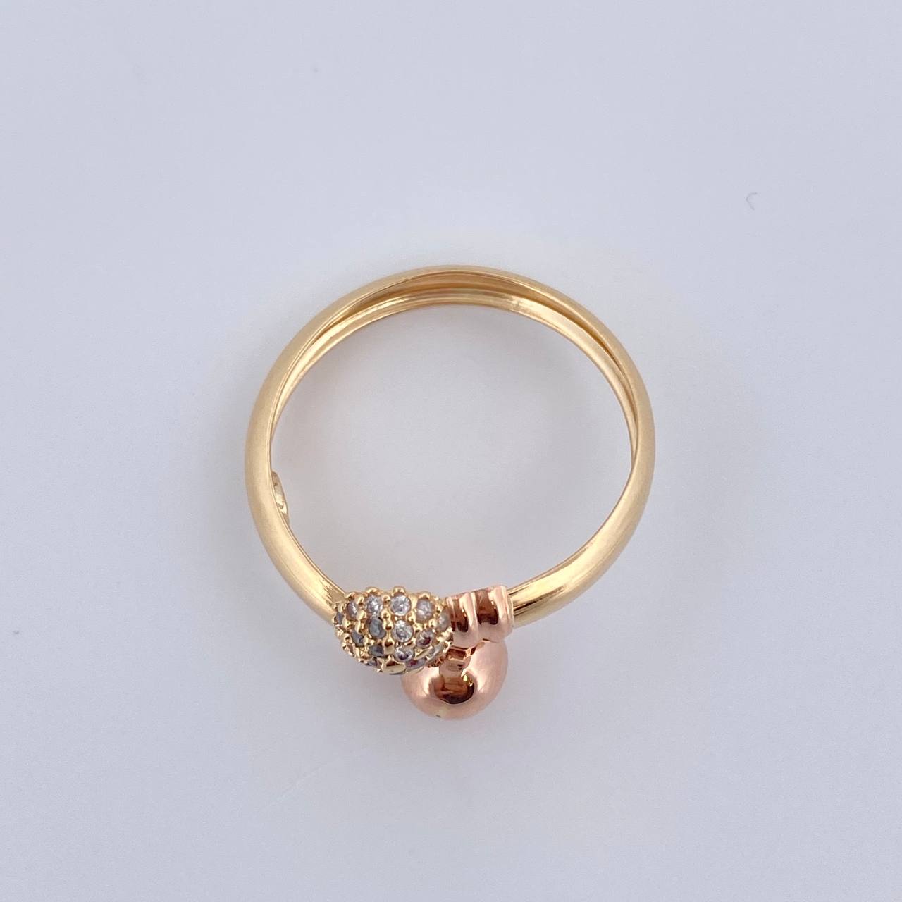 Anillo Tu y Yo 1.75gr / T8 / Oro 18K &