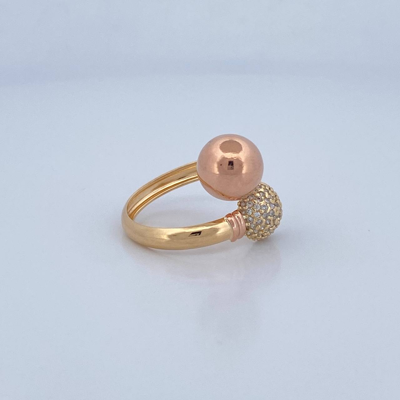 Anillo Tu y Yo 3.15gr / T7 / Oro 18K $