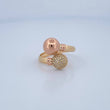Anillo Tu y Yo 3.15gr / T7 / Oro 18K $
