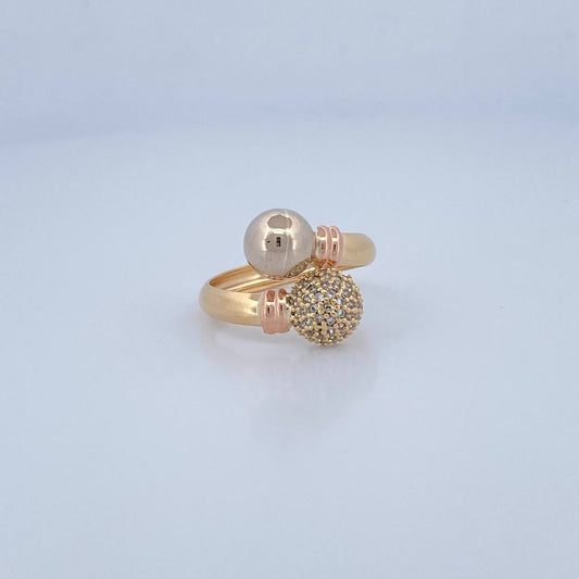 Anillo Tu y Yo 2.45gr / T7 1/4 / Oro 18K &