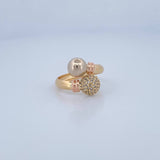 Anillo Tu y Yo 2.45gr / T7 1/4 / Oro 18K &