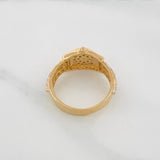 Anillo Corona 3.55g / T6 1/4 Dos Oros Amarillo Blanco 18K